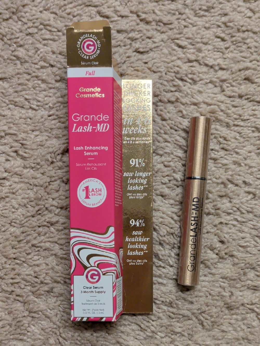 GrandeLash-MD Lash Enhancing Serum - 3 Month Supply NEW